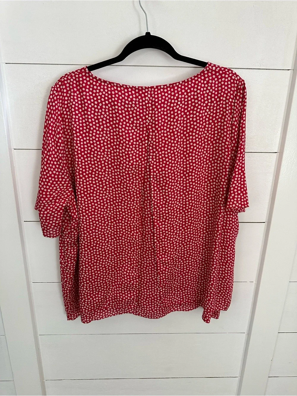 New Boden 18 rose-Ivory puff short sleeve split back model plussize workwear top